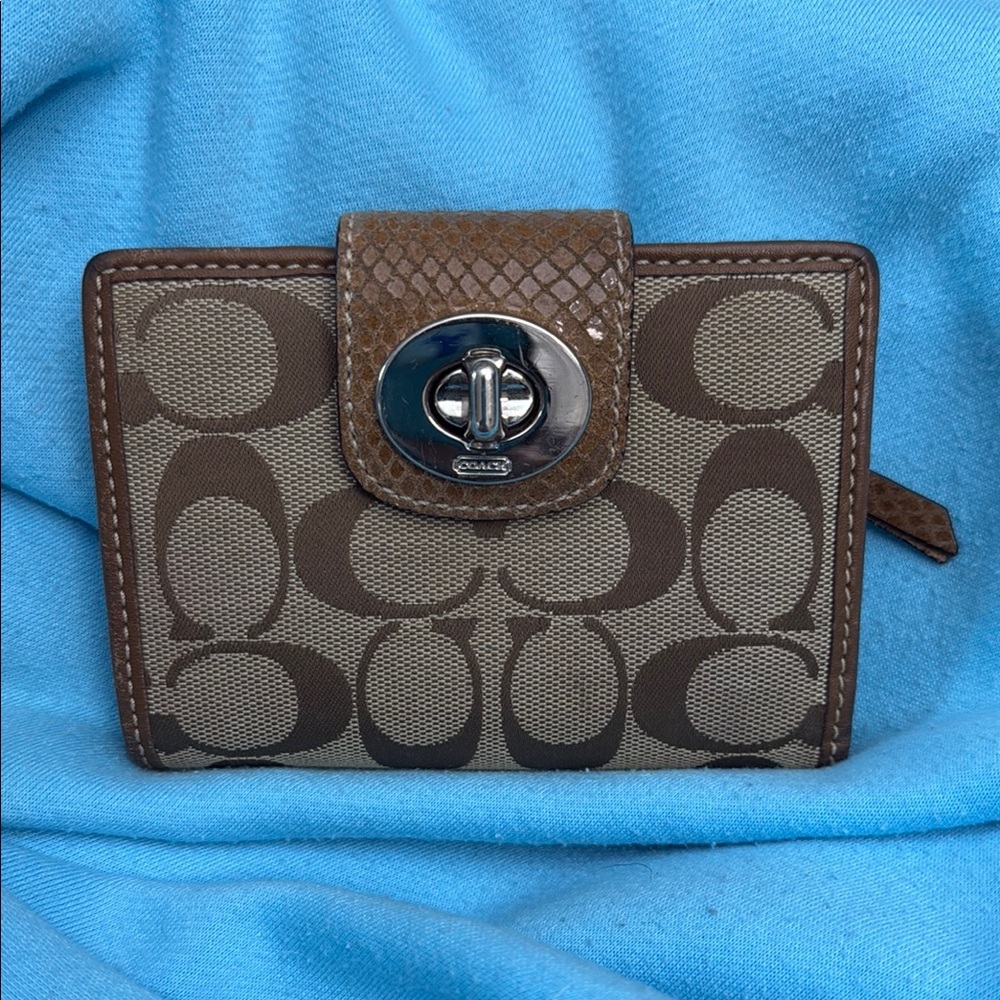 Coach Brown and Tan Wallet